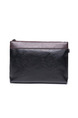 Black Leather Hand Holding Clutch Bag