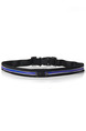 Blue and Black Polyester Elasticity Sports Double-Zipper Belt Bag