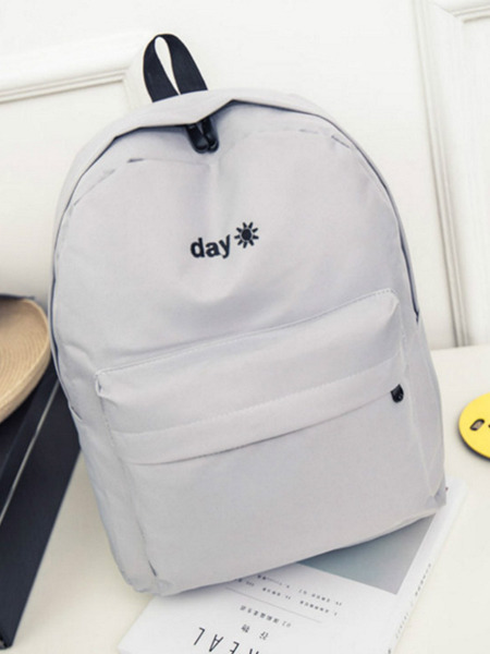 Grey Canvas  Backpack Bag