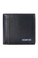 Black Leatherette Credit Card Photo Holder Bifold Men Wallet