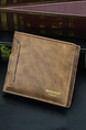 Light Brown Leatherette Credit Card Photo Holder Bifold Men Wallet