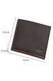 Brown Leatherette Credit Card Photo Holder Bifold Men Wallet