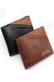 Brown Leatherette Credit Card Photo Holder Organizer Bifold Men Wallet