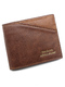 Brown Leatherette Credit Card Photo Holder Organizer Bifold Men Wallet