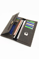 Coffee Leatherette Credit Card Photo Holder Organizer Bifold Men Wallet