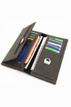 Dark Coffee Leatherette Credit Card Photo Holder Organizer Bifold Men Wallet