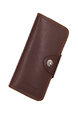 Brown Leatherette Credit Card Photo Holder Organizer Bifold Men Wallet