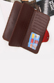 Brown Leatherette Credit Card Photo Holder Organizer Bifold Men Wallet