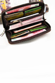 Dark Coffee Leatherette Credit Card Photo Holder Organizer Zip-Around Clutch Men Wallet