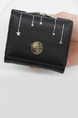 Black Leatherette Credit Card Photo Holder Organizer Trifold Wallet