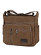 Brown Canvas  Shoulder Men Bag