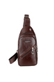 Brown Leatherette Crossbody Men Bag