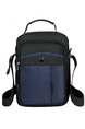 Black and Blue Canvas Shoulder Hand Men Bag