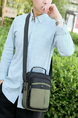 Black and Green Canvas Shoulder Hand Men Bag