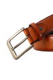 Orange Single Buckle Leatherette Men Belt