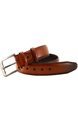 Orange Single Buckle Leatherette Men Belt