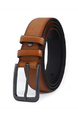 Orange Single Buckle Classic Leatherette Men Belt