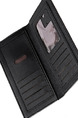 Black Leather Embossing Long Men Wallet