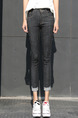 Black Long Denim Pants for Casual