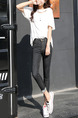 Black Long Denim Pants for Casual