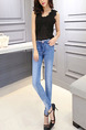 Blue Long Denim Pants for Casual