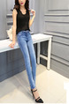 Blue Long Denim Pants for Casual