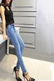 Blue Long Denim Pants for Casual