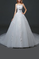 White Sweetheart Ball Gown Beading Embroidery Dress for Wedding