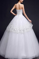 White Sweetheart Ball Gown Beading Embroidery Dress for Wedding