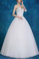 White Sweetheart Ball Gown Beading Embroidery Dress for Wedding