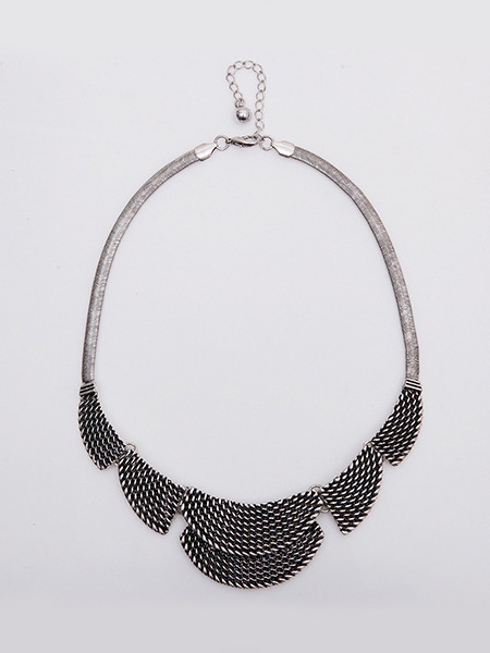 Alloy With Chain Bib  Necklace