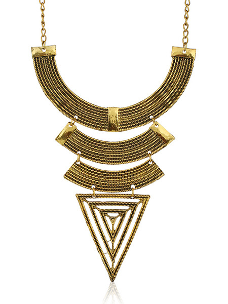 Gold Plated With Chain Gold Chain Bib Necklace