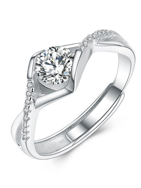 925 Silver  Rhinestone Ring