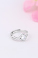 925 Silver  Rhinestone Ring