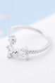 925 Silver Open Rhinestone Ring