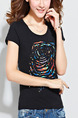 Black T-Shirt Plus Size Top for Casual Party