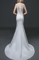 White Jewel Illusion Sheath Plus Size Dress for Wedding