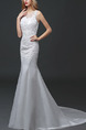 White Jewel Illusion Sheath Plus Size Dress for Wedding