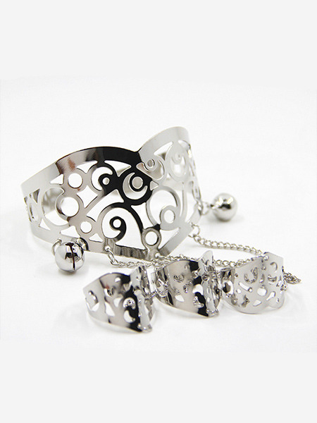 Alloy Silver Chain Bangle