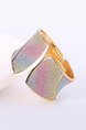 Alloy Gold Plated Rainbow Bangle