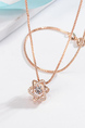 Alloy Star Pendant Necklace Rhinestone Necklace