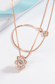 Alloy Star Pendant Necklace Rhinestone Necklace