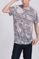 Colorful Round Neck Tee Men Shirt for Casual Party