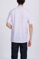 White Collared Chest Pocket Polo Men Shirt for Casual Party Office