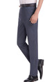 Blue and Gray Slim Pockets  Men Pants for Casual Office