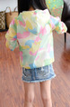 Colorful Plus Size Printed Hooded Zipper Pockets Long Sleeve Girl Jacket for Casual