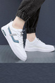 White Leather Round Toe Platform Rubber Casual Shoes