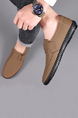 Brown Leather Round Toe Platform Breathable Soft Sole Leather