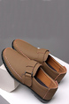 Brown Leather Round Toe Platform Breathable Soft Sole Leather