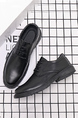 Black Patent Leather Round Toe Platform Breathable Work Shoes